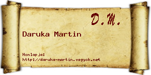 Daruka Martin névjegykártya